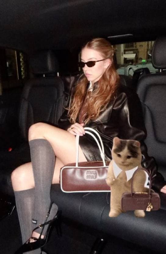 sydneysweeney miumiu celebrity blonde sunglasses