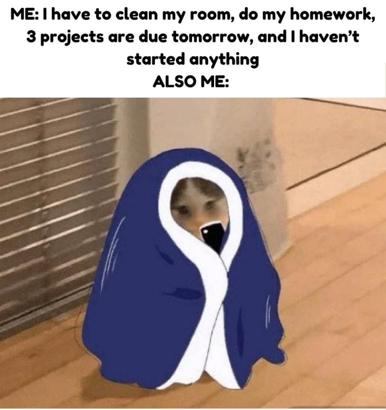 clean room homework projects started funny meme