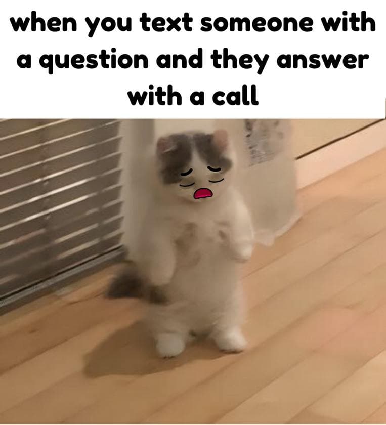 meme text question call