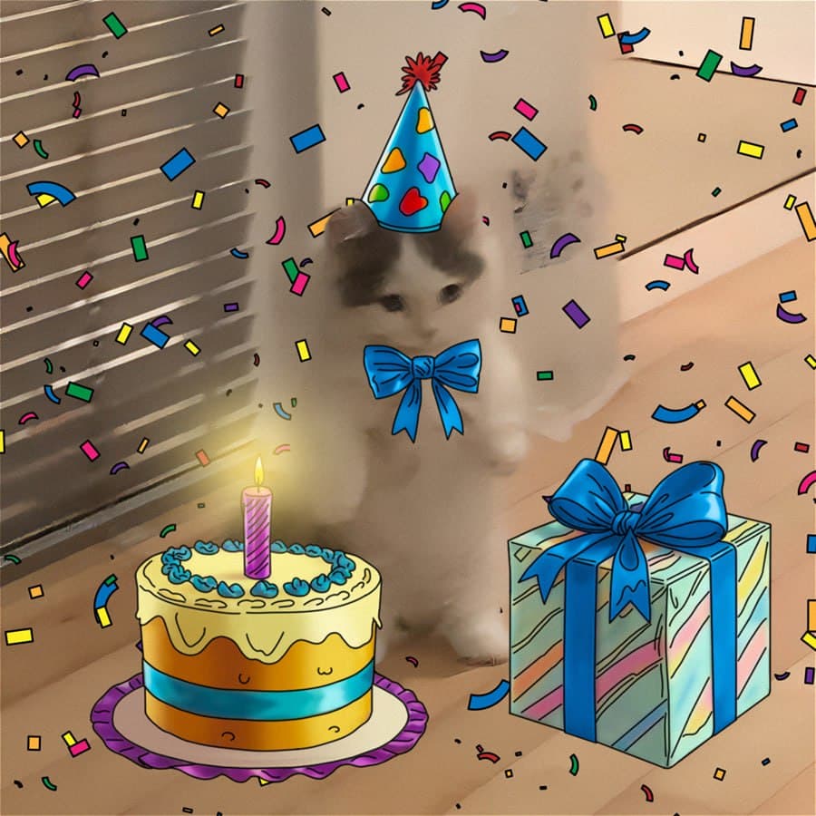 birthday cake hat presents gifts