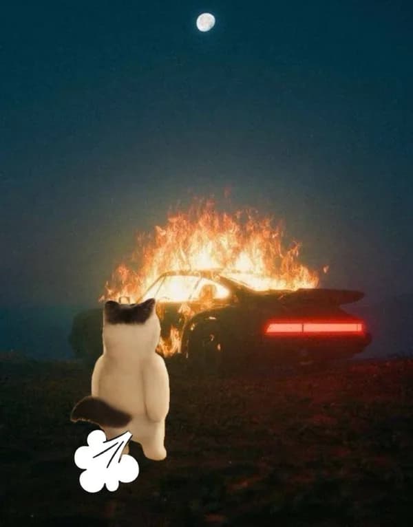 fart car fire burn