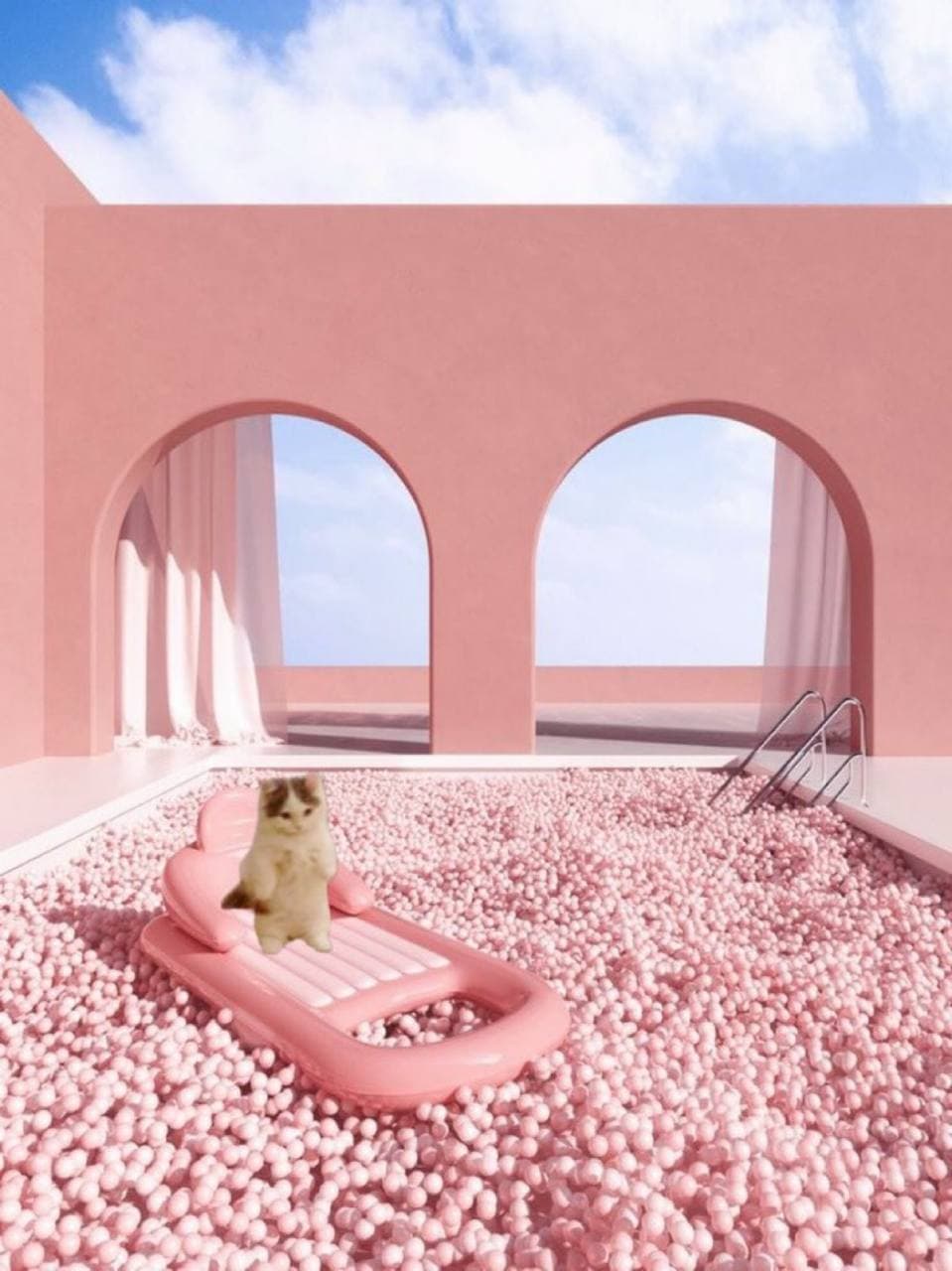 pink pool cute floatie