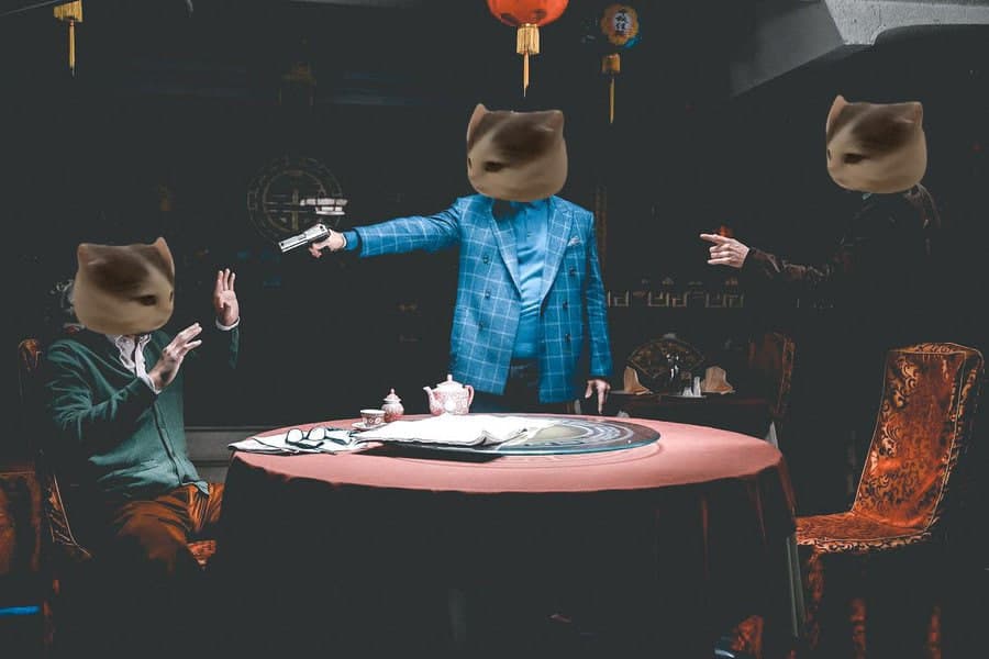 gun weapon shoot table mafia gangster