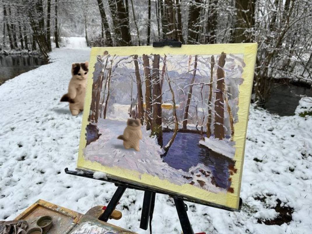 art snow outdoors painting