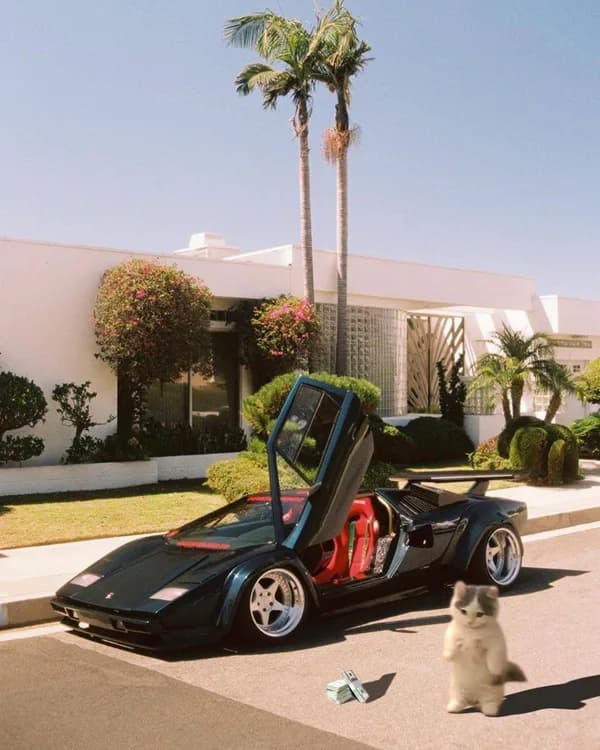 vibe vintage lambo lamborghini palm