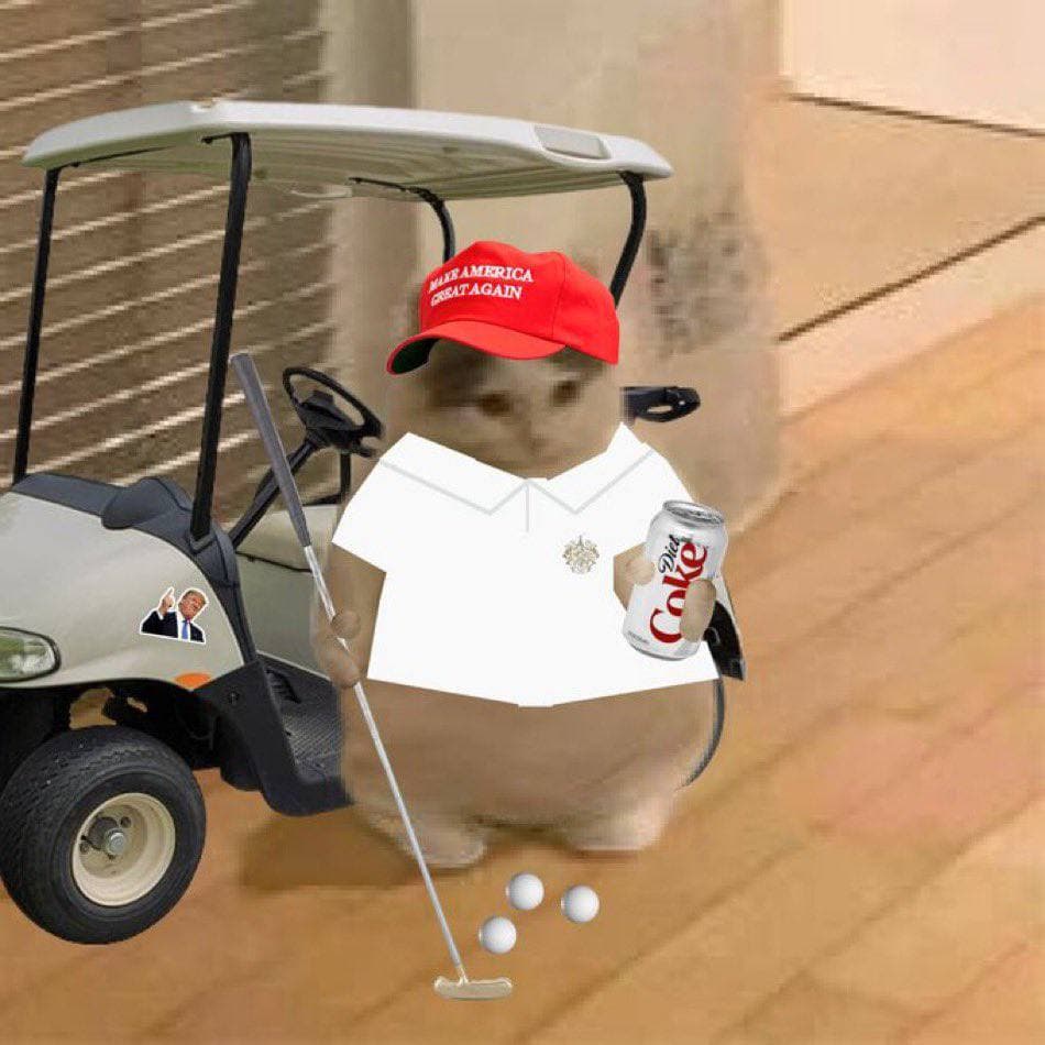 fat maga coke golf funny cart big