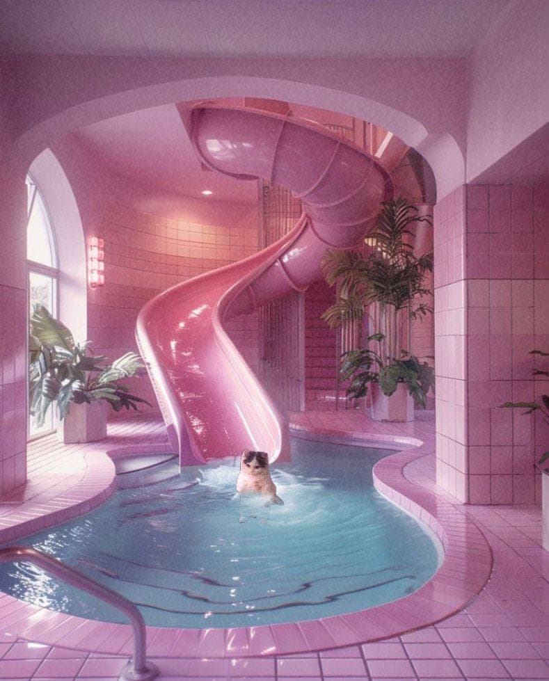 slide pool pink