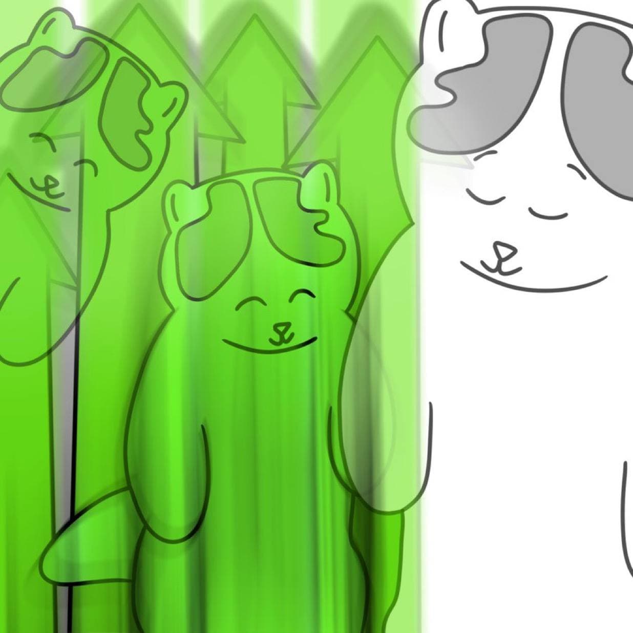 green up happy manifest candle mood vibe higher bullish