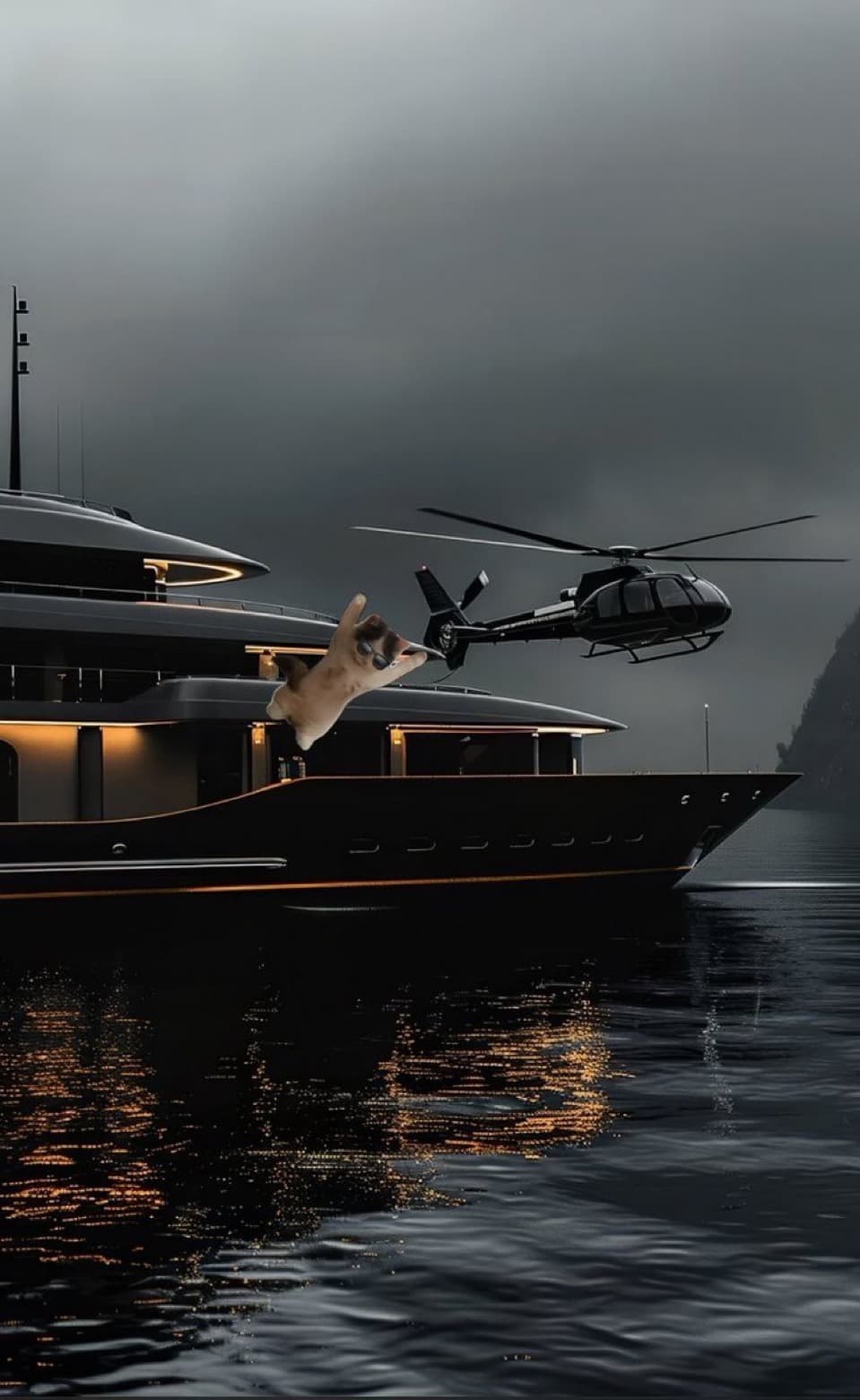 destination yatch helicopter fancy luxury